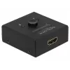 DeLock HDMI 2 - 1 dwukierunkowy 4K 60 Hz kompaktowy – pudełko detaliczne – przełącznik wideo/audio – 2 x HDMI – komputer stacjonarny (64072)