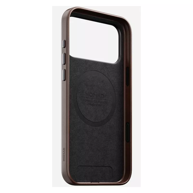 Etui na telefon komórkowy Nomad Traditional Leather etui do iPhone 17 Pro Max, skóra/aluminium/mikrofibra, pasuje do 6,9 cala (Brązowy)