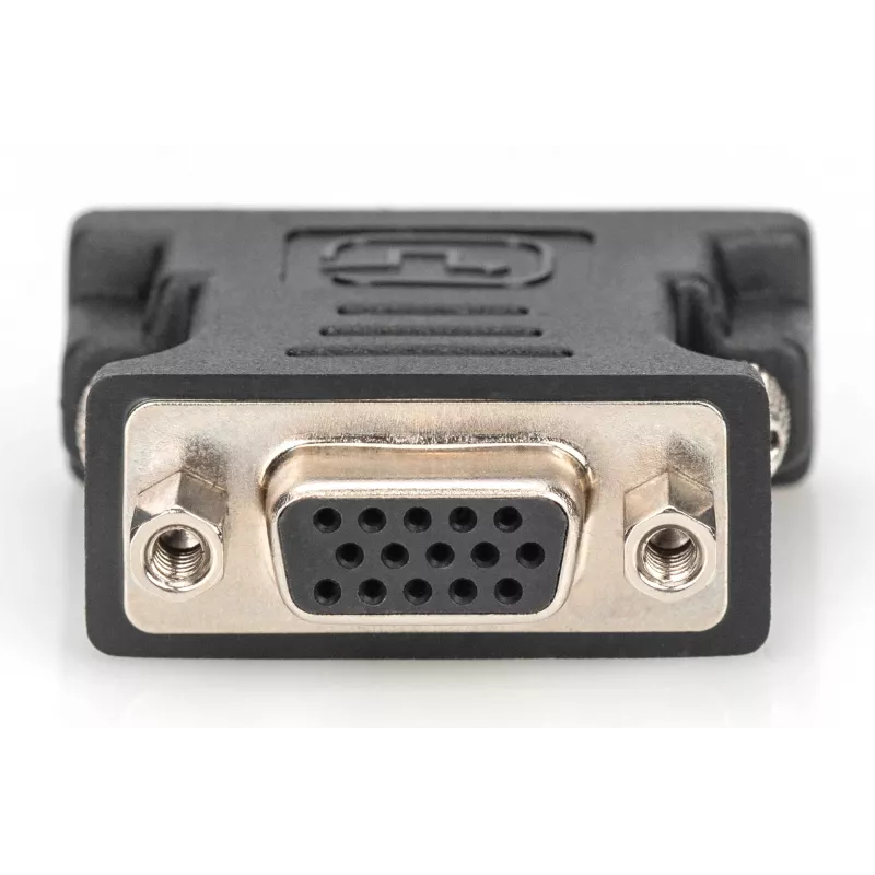 Adapter DVI Assmann. DVI(24+5) - HD15 M/F. DVI-I dual link. czarny (AK-320504-000-S)