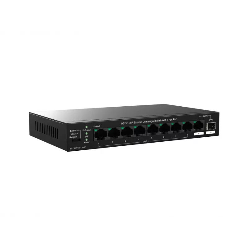 Niezarządzalny przełącznik Tenda TEG1110PF-8-120W Gigabit Ethernet PoE 9 portów