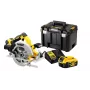 DeWALT DCS570P2-QW przenośna pilarka tarczowa 18,4 cm srebrna, żółta 5500 obr./min