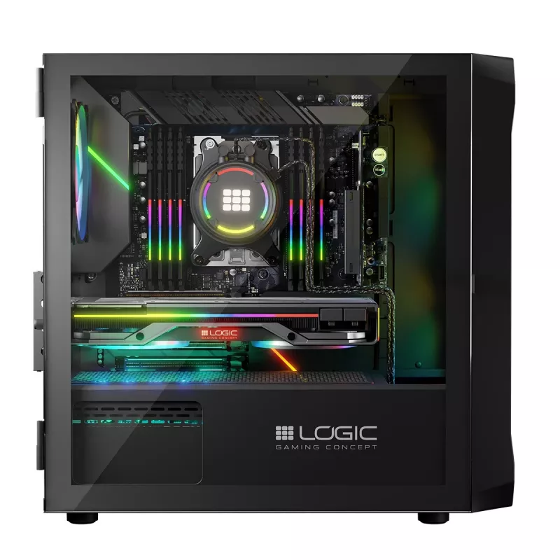 Obudowa komputerowa Logic Concept Portos Mini ARGB Micro ATX Czarna