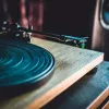 AT-LPW40WN, Gramofon czarny/drewniany, Wbudowany przedwzmacniacz gramofonowy, Obsługa ręczna