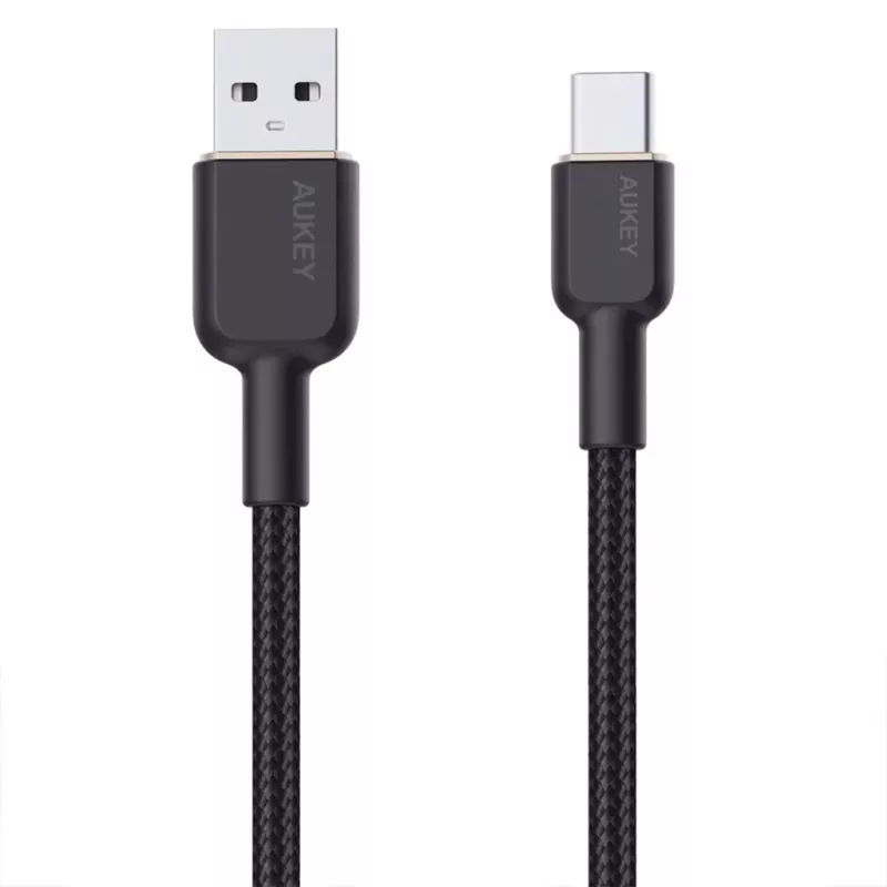 Kabel USB A na USB C Aukey CB-NAC1, 1 m, pleciony nylon, USB PD 60W, USB 2.0