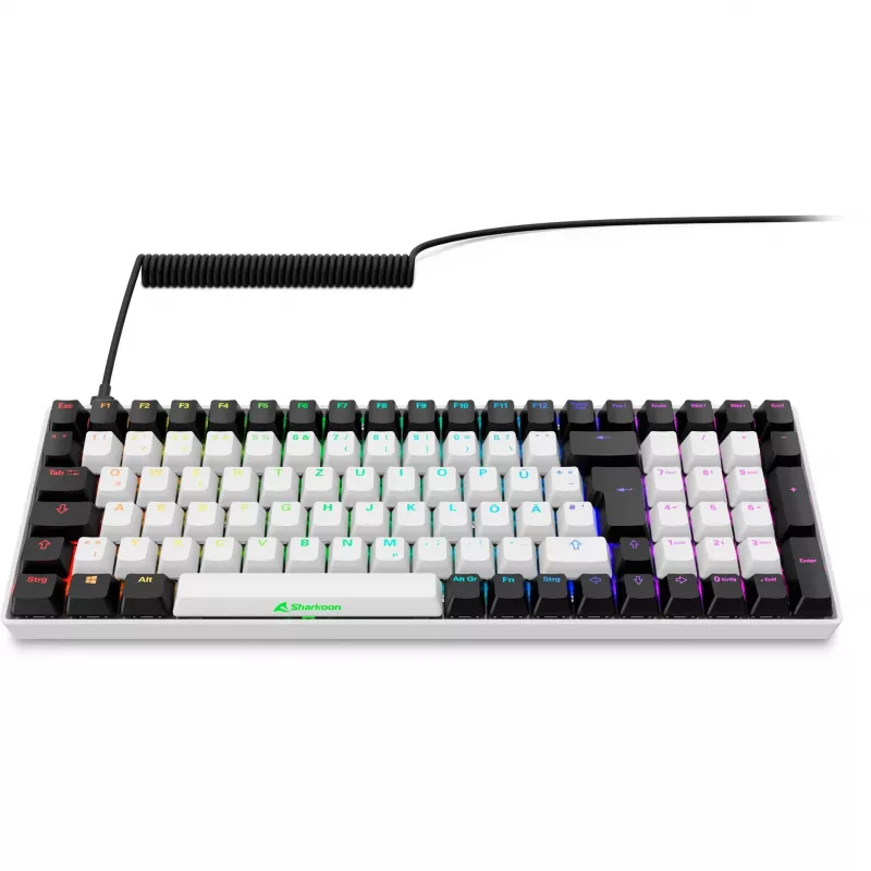 SKILLER SGK50 S2, Gaming Keyboard Biały, układ DE, Gateron Red
