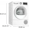 Suszarka kondensacyjna Bosch WQG145APPL 9 kg pompa ciepła, 14 programów, wyświetlacz LED, biała
