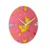 NeXtime klok 8810 Tickle My Tummy, Ø30 cm, Ścienny, Różowy/Wielokolorowy