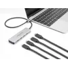 DeLOCK USB-C Hub 10 Gb/s 4 porty Aluminiowy Szary
