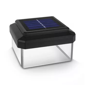 Lampa solarna LED ogrodowa GB128 na słupek, czarna - zielony niebieski