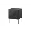 Nightstand Cama Meble SIENA set of 2, 44.5×40×59 cm, Czarny matt, MDF and particle board