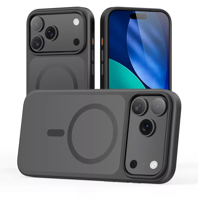 StyleShell INVISIO, Etui na telefon czarny, iPhone 17 Pro Max, kompatybilne z MagSafe