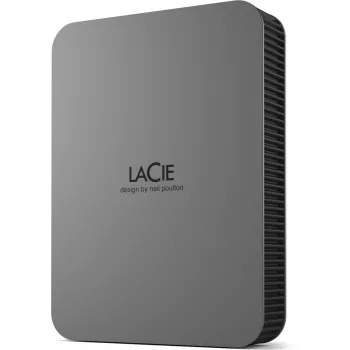 LaCie Mobile Drive Secure 5TB Przenośny Dysk Twardy 2,5 cala Mac i PC Kosmiczna Szarość Usługa Odzyskiwania Danych (STLR5000400)