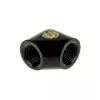 Adapter Bitspower 90 stopni G1/4 gniazdo na G1/4 gniazdo, czarny mat