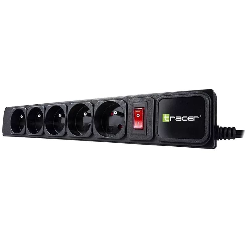 Tracer PowerWatch Czarny 5 gniazd AC 3 m Typ C