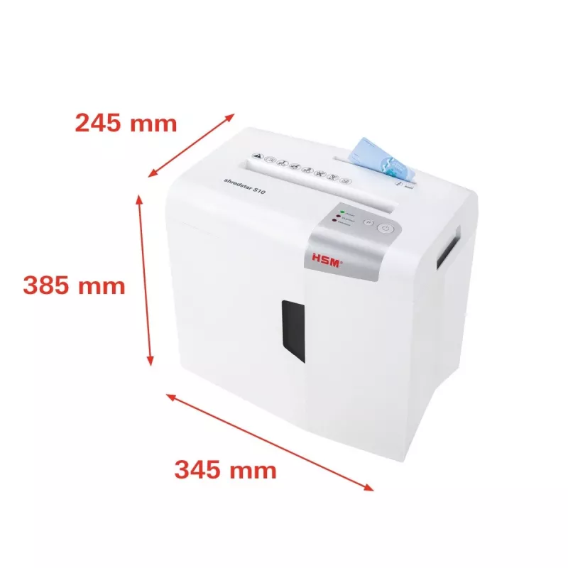Niszczarka dokumentów HSM shredstar S10, 6 mm + osobny mechanizm do cięcia płyt CD