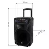 Przenośny głośnik karaoke MANTA SPK5021PRO 20W, woofer 12 cali, 80W RMS, Bluetooth, bateria do 5h, SD/USB, wejścia mikrofonowe i gitarowe