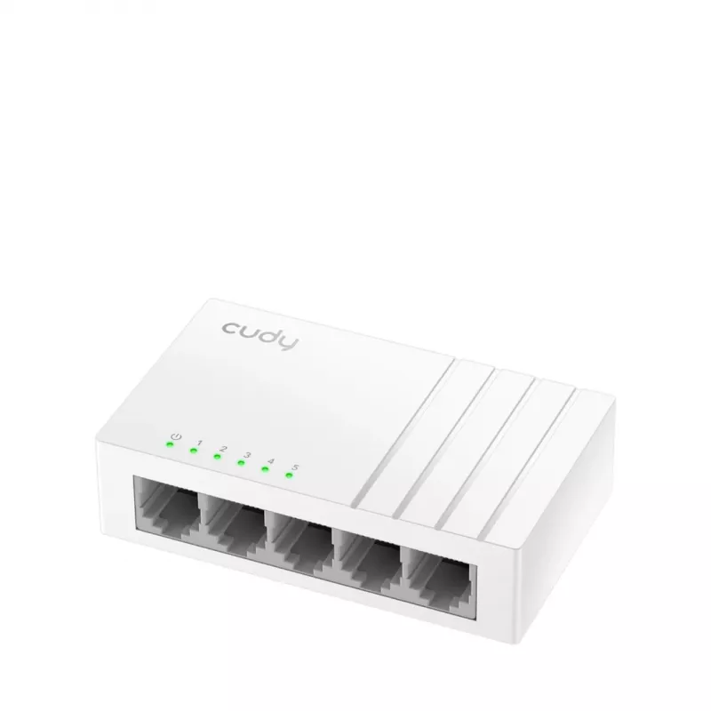 Przełącznik sieciowy Cudy GS105U — Niezarządzalny 5-portowy Gigabit Ethernet (10/100/1000), biały, 5 V