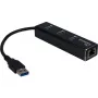 Inter-Tech Argus IT-310 - Hub - 3 x SuperSpeed USB 3.0 + 1 x 10/100/1000 - Desktop (88885439)