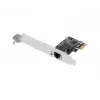 Wewnętrzna karta sieciowa Ethernet LANBERG PCE-1GB-201, PCI Express, 1× RJ-45 Gigabit (1000 Mbit/s), czarna