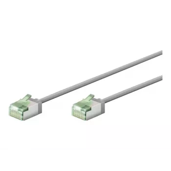 Goobay Ultra-Flexible CAT 8.1 Patch Cable slim U/FTP Grey - extra-short plug 99.9% (74343)