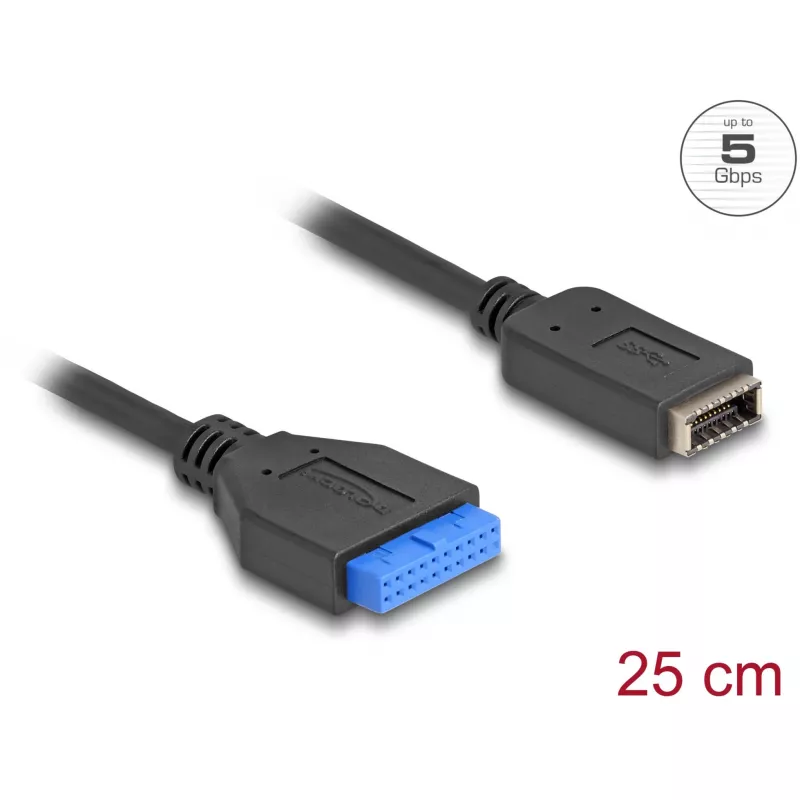 Kabel DeLOCK USB Pin Header żeński do wewnętrznego USB Type-E Key A 25 cm