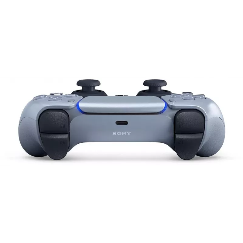 Bezprzewodowy gamepad Sony DualSense do PlayStation 5 — wbudowany akumulator Li-Ion, żyroskop, wibracje dotykowe, głośnik, gniazdo 3,5 mm, srebrny