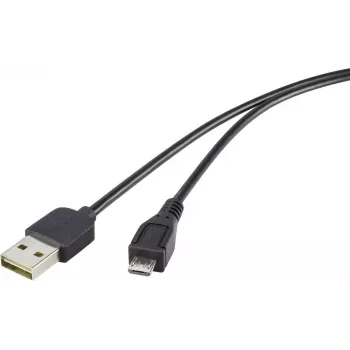 Kabel USB Renkforce Duplex 2.0 Micro-USB Typ B 5 V 0,5 m