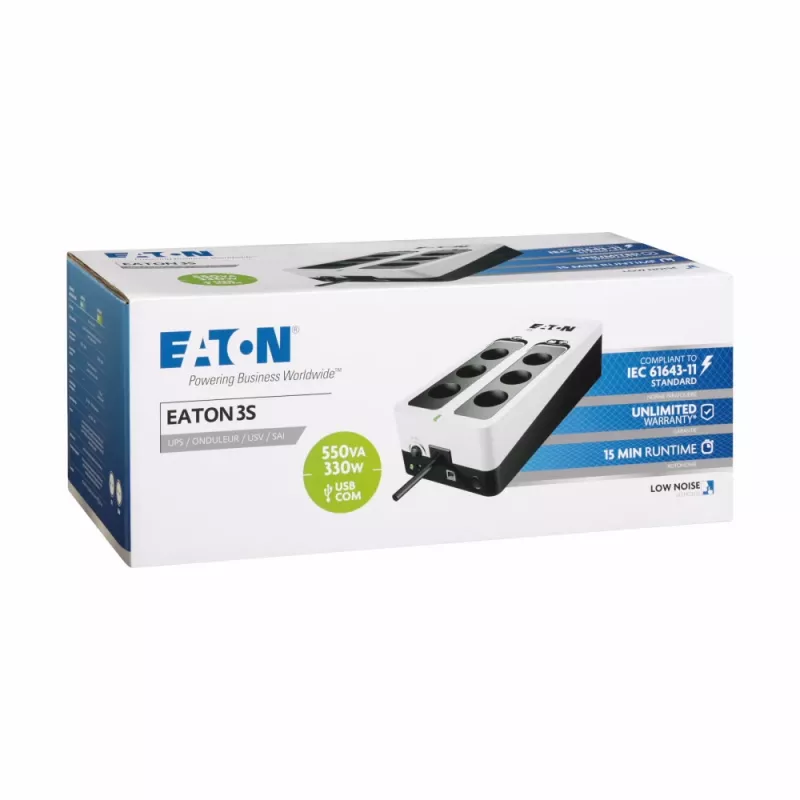 Eaton 3S 550 DIN 0.55 kVA 330 W 6 gniazd AC