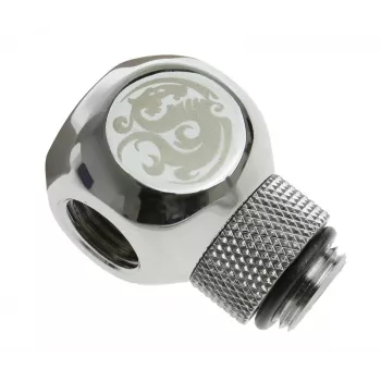 Adapter T-Splitter Bitspower G1/4 cala AG do 2x G1/4 cala IG - obrotowy, TII, srebrny połysk