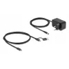 DeLOCK 64326 koncentrator interfejsów USB 3.2 Gen 2 (3.1 Gen 2) Type-C 10000 Mbit/s Czarny