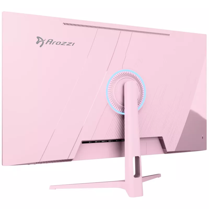 Monitor komputerowy Arozzi Nova 32 cale (80 cm) 2560×1440 Quad HD LED 1 ms 16:9 Różowy z głośnikami i VESA