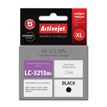 Kompatybilny wkład atramentowy ActiveJet AB-3213BN do Brother LC3213BK, czarny, 11 ml, standardowa wydajność