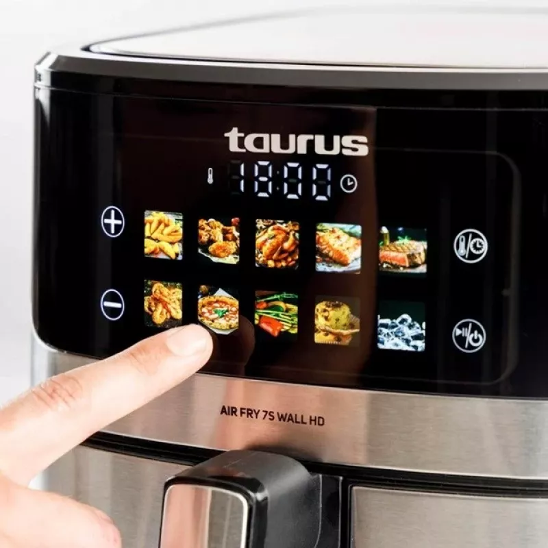 Frytkownica beztłuszczowa Taurus Air Fry 7S 1600 W 6,5 l, stal nierdzewna, 8 programów, 80–200 °C, sterowanie dotykowe