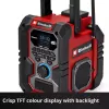 Przenośne radio EINHELL TE-CR 18 Li DAB+ FM Bluetooth USB, zasilane bateriami (kompatybilne z TE-CR 18 Li)