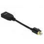 DeLOCK - Adapter DisplayPort - Mini DisplayPort (M) z zatrzaskiem na DisplayPort (W) - DisplayPort 1.4 - 15 cm - bezhalogenowy, obsługa 8K - czarny (65978)