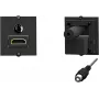 Gniazdo HDMI + 3.5mm Bachmann 917.189, 1-modułowe, czarne
