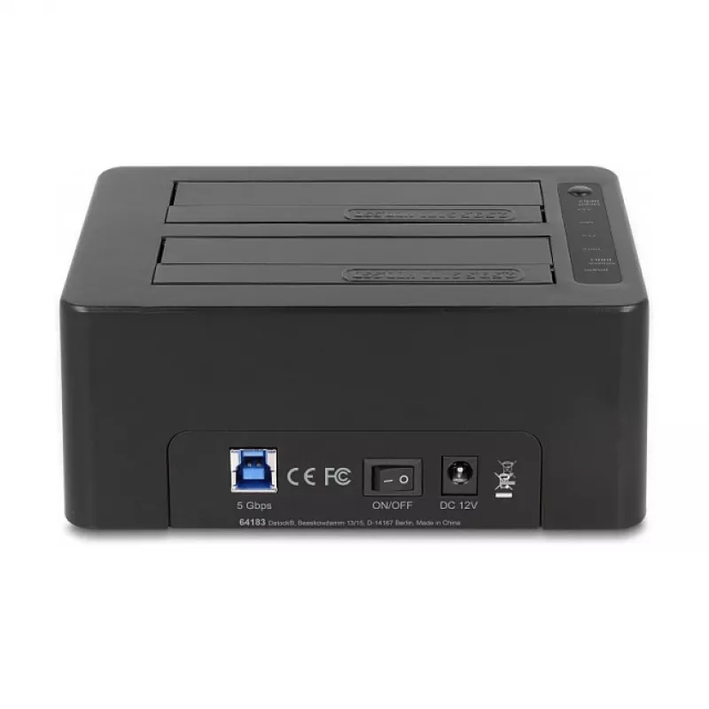 Stacja dokująca DeLOCK USB Dual dla 2 x SATA HDD SSD z funkcją klonowania i czytnikiem kart