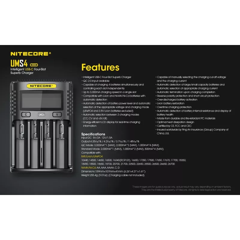 Ładowarka Nitecore UMS4