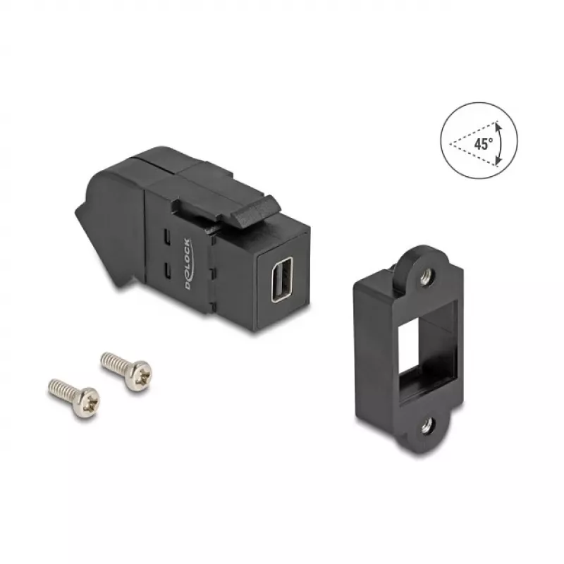 DeLOCK 67154 adapter zmiennika płci Mini DisplayPort – DisplayPort Czarny
