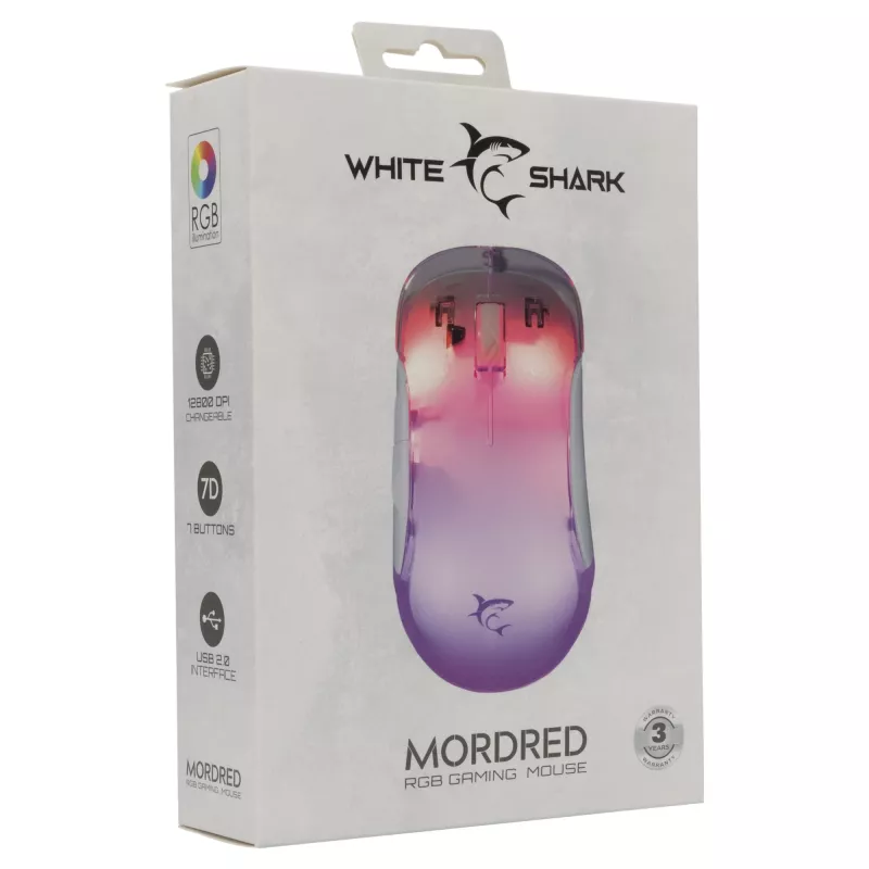 Mysz White Shark GM-5017 Mordred biała USB