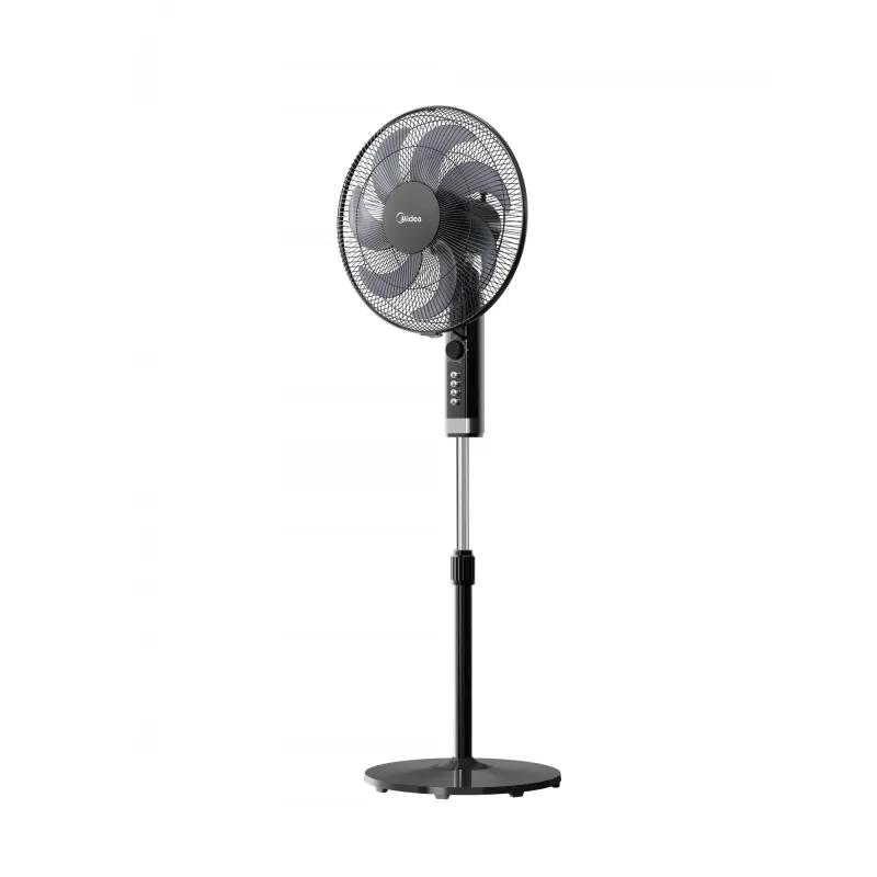 Wentylator stojący łopatkowy Midea FS40-23MT — 3 prędkości, timer 2 h, 50 W, 220–240 V, biały, wysokość 1300 mm