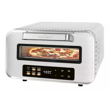 Mini piekarnik do pizzy ProfiCook PC-PO 1323 — blatowy piekarnik do pizzy, 1 pizza, 2100 W, stal nierdzewna, cyfrowy minutnik