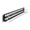 DeLOCK 67057 19-calowy panel krosowy typu D z odciążeniem, 32-portowy, czarny