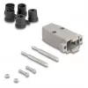 Osłona kabla DELOCK D-Sub plastikowa obudowa dla wtyków 9-pinowych męskich/żeńskich z uszczelkami gumowymi, szara, 31,2×47,9×16,6 mm