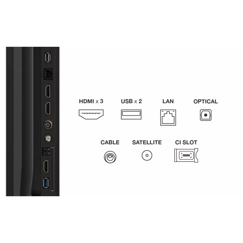 TCL 75P69K TV 190.5 cm (75 cali) 4K Ultra HD Smart TV Wi-Fi Czarny
