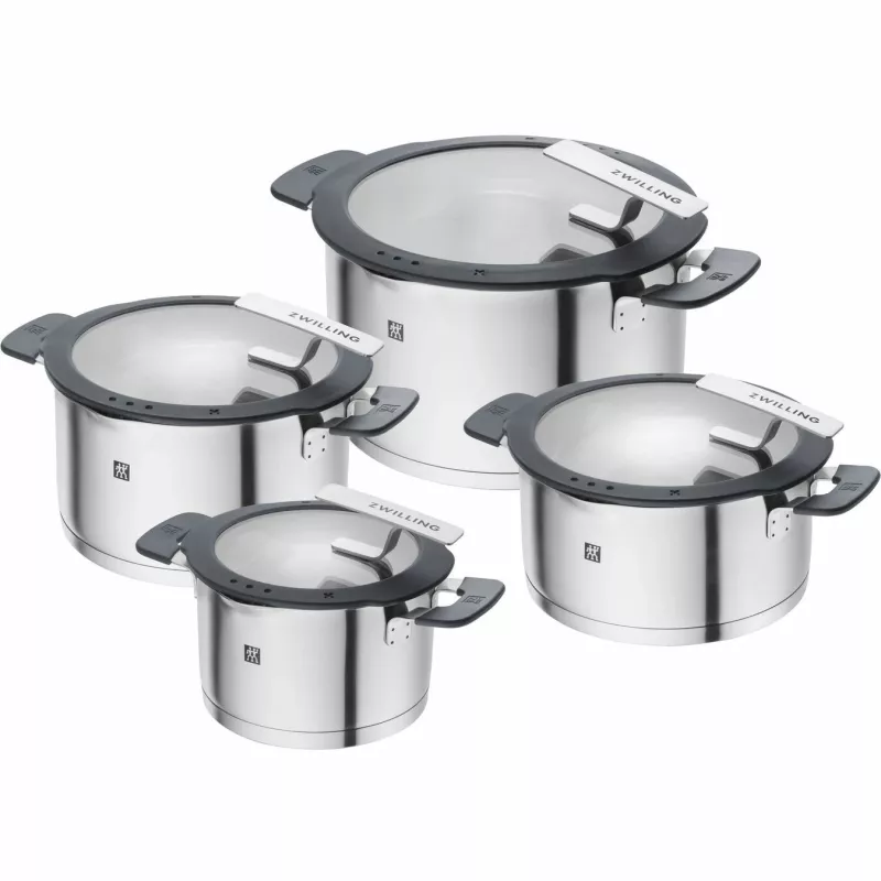 ZWILLING SIMPLIFY 66870-004-0 Zestaw garnków Stal nierdzewna 4 szt. Srebrny Czarny