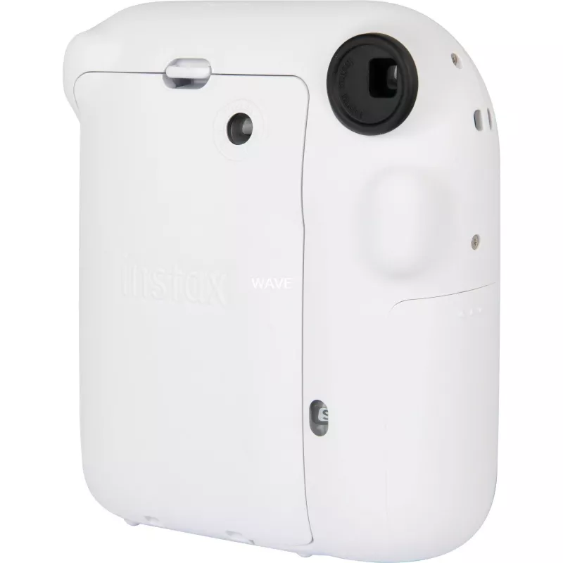 Aparat natychmiastowy Fujifilm Instax Mini 12 biały — odbitki 86×54 mm, ogniskowa 60 mm, bateria AA