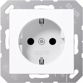 Gniazdo wtykowe Jung A 520 WW, CEE 7/3, 250 V, 16 A, białe, duroplast