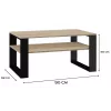 Topeshop MODERN 1P SON CZ stolik kawowy / boczny / narożny Stolik kawowy kształt prostokątny 2 noga/nogi