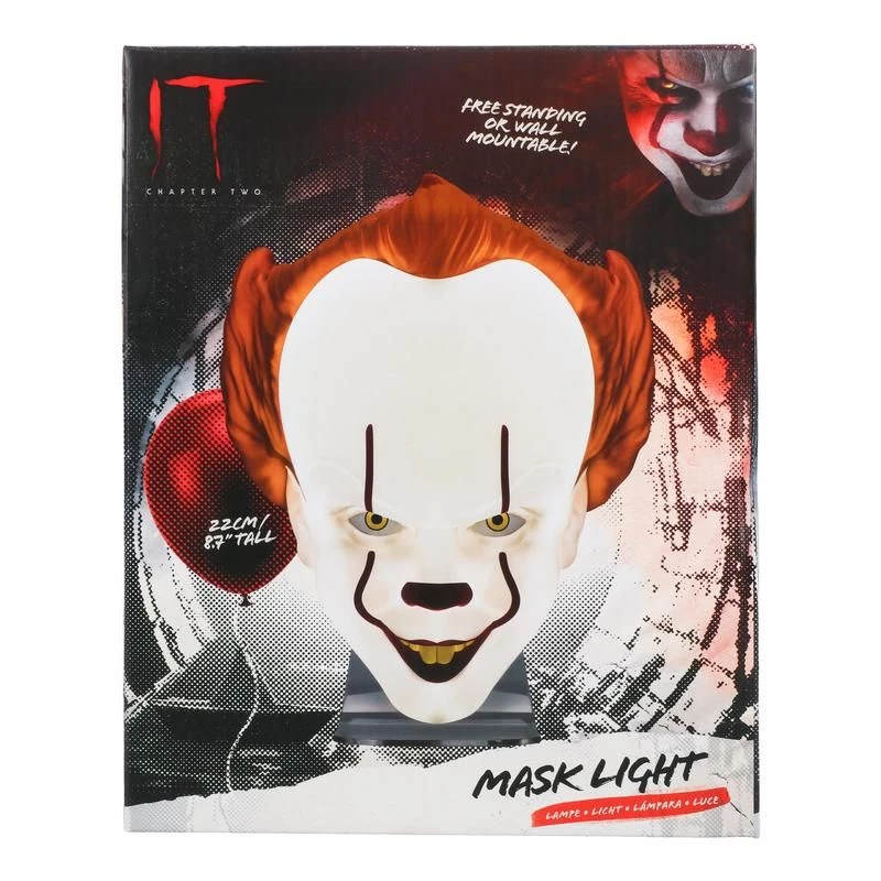 Lampa stołowa Paladone Mask Light PP11207ITV2 Pennywise LED, lampka tematyczna w kształcie maski